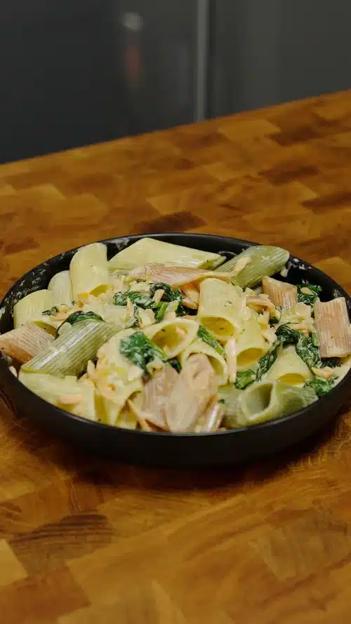Tricolor Saffron Salmon Pasta