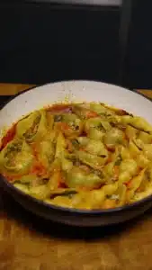 Pistachio Pesto &amp; Tomato Baked Shells